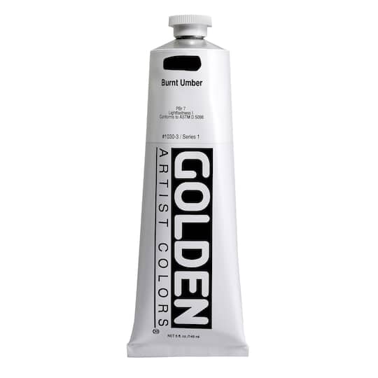 Golden Heavy Body Acrylic Paint, 5 oz in 1030 Burnt Umber | Michaels